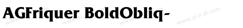 AGFriquer BoldObliq字体转换